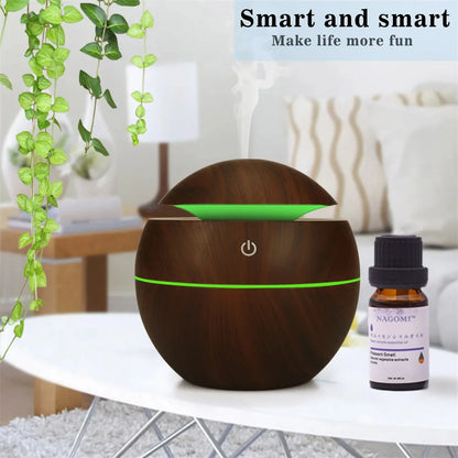 Humidifier Electric Air Aroma Diffuser Wood Ultrasonic Air Humidifier!   PORTABLE Essential Oil Aromatherapy Cool Mist Maker for Bedroom! WISESSENCE!